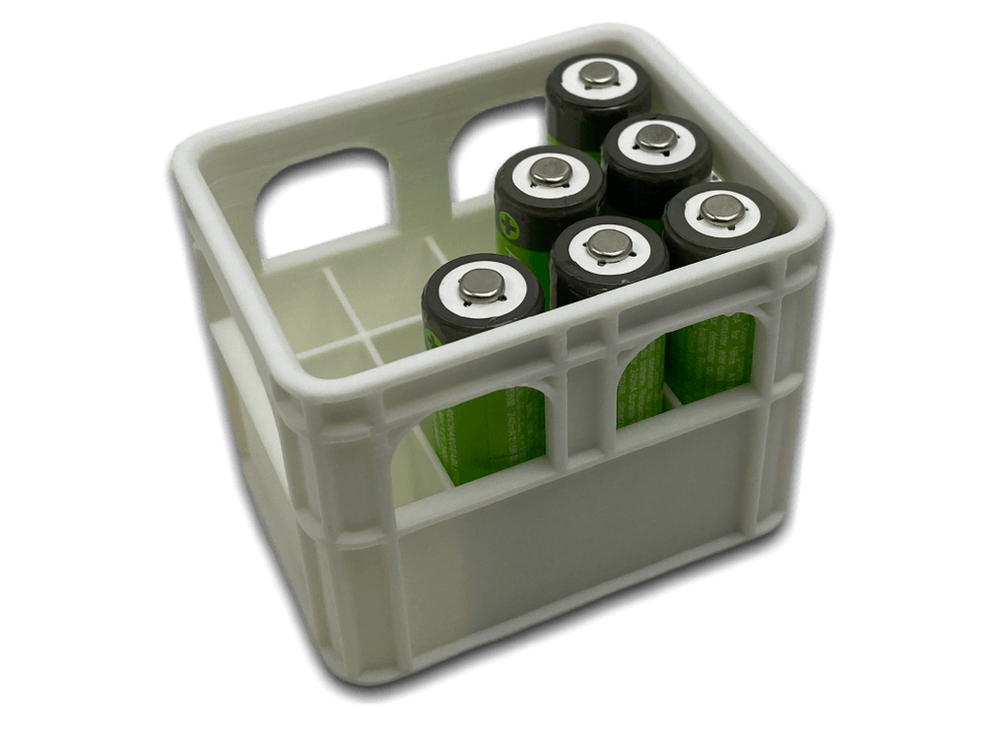 minikisten.de Batterie Bierkiste weiß