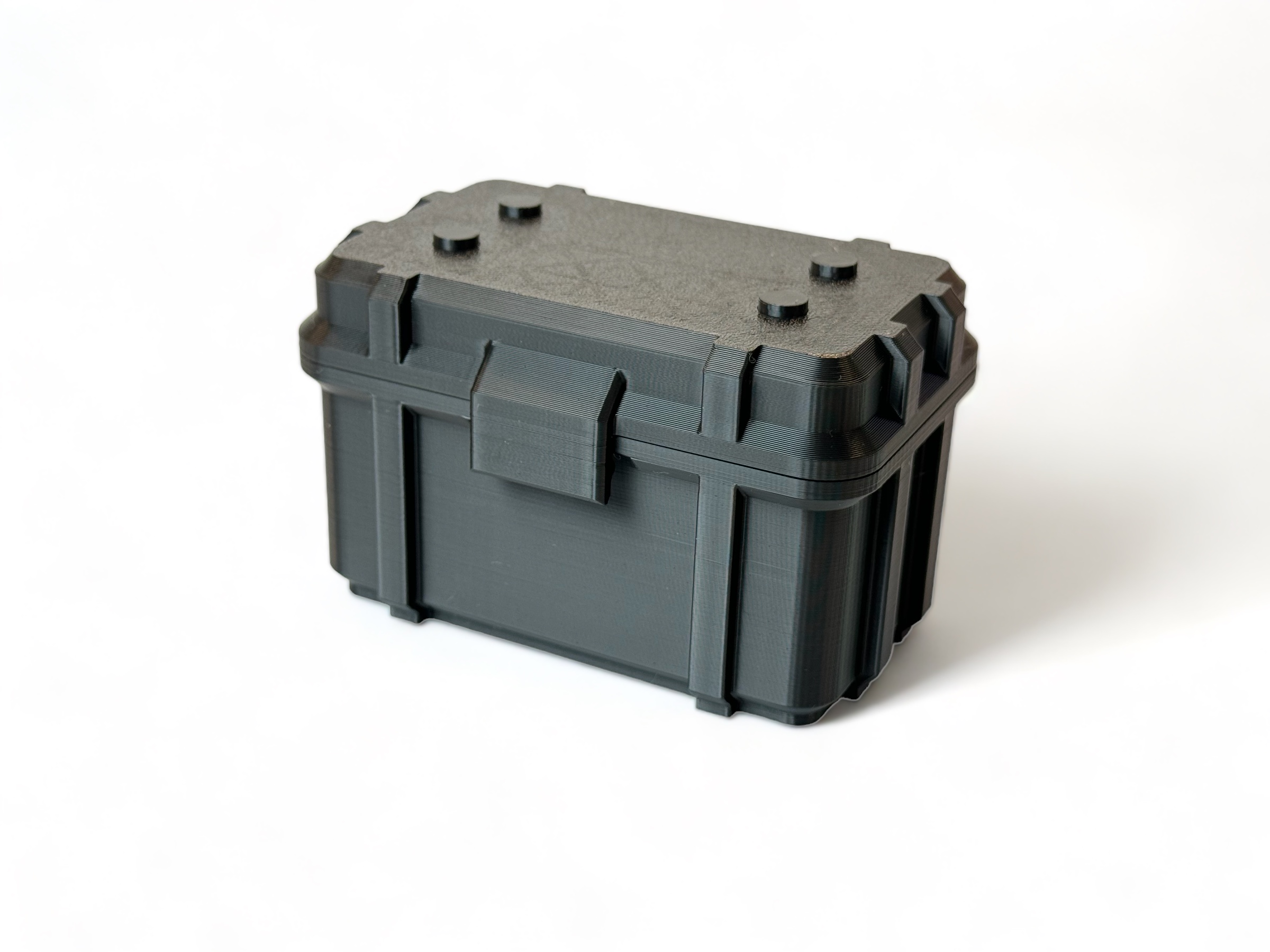 Stapelbarer Mini-Schutzkoffer Batteriekiste für AA, AAA, 9V und mehr